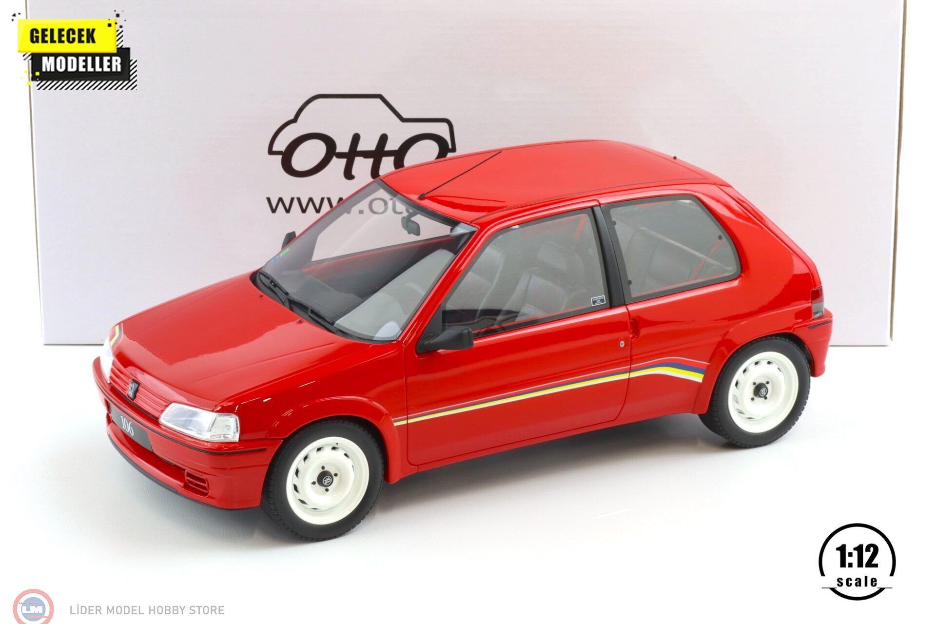1:12 OTTO 1993 Peugeot 106 Ph.1 Rallye Red