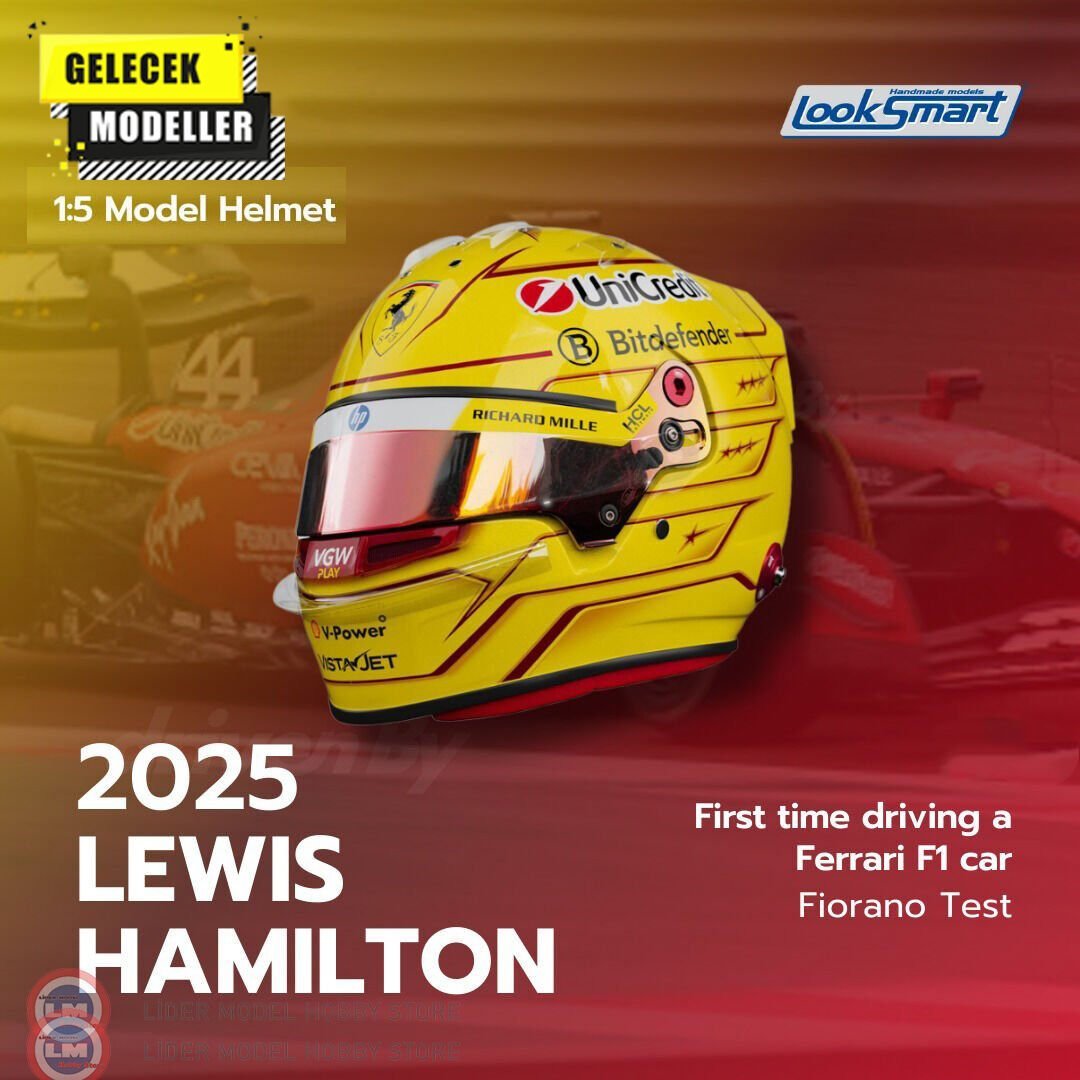 1:5 Look Smart 2025 Lewis Hamilton Scuderia Ferrari HP Kask