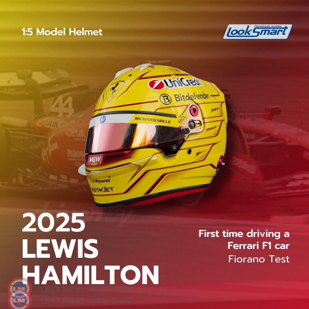 1:5 Look Smart 2025 Lewis Hamilton Scuderia Ferrari HP Kask