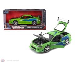 1:24 Jada 2001 Brian's Mitsubishi Eclipse Green The Fast & Furious