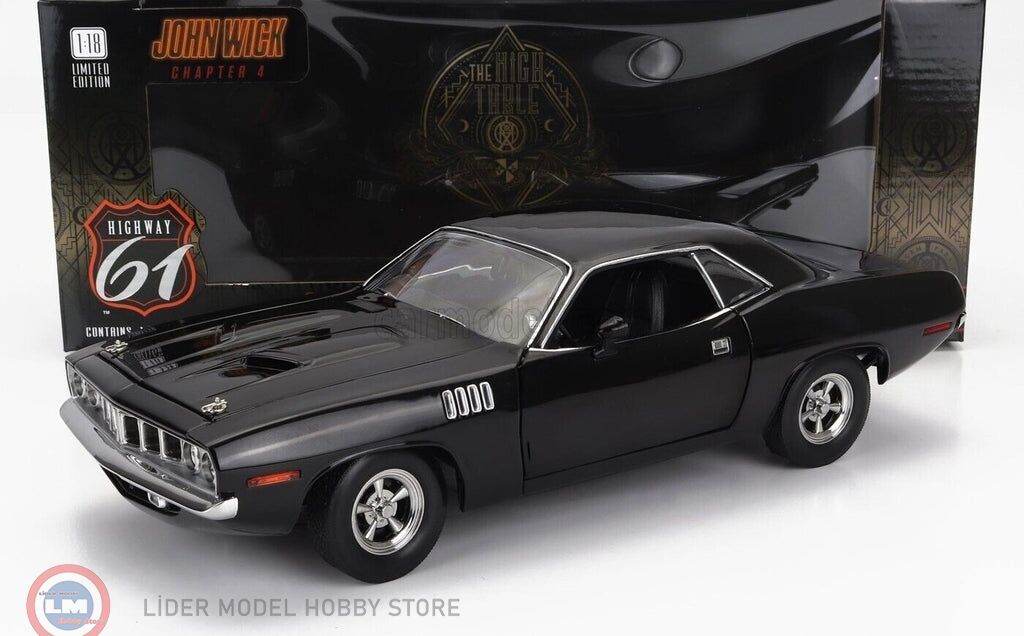 1:18 1971 Plymouth CUDA COUPE - JOHN WICK CHAPTER 4 MOVIE 2023