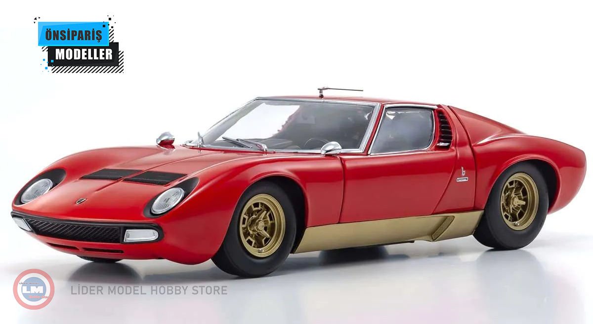 1:18 1966 Lamborghini Miura P400SV Kırmızı