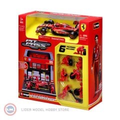 1:43 Burago Ferrari F1 SF-24 DIORAMA GARAGE PIT-STOP #55 CARLOS SAINZ