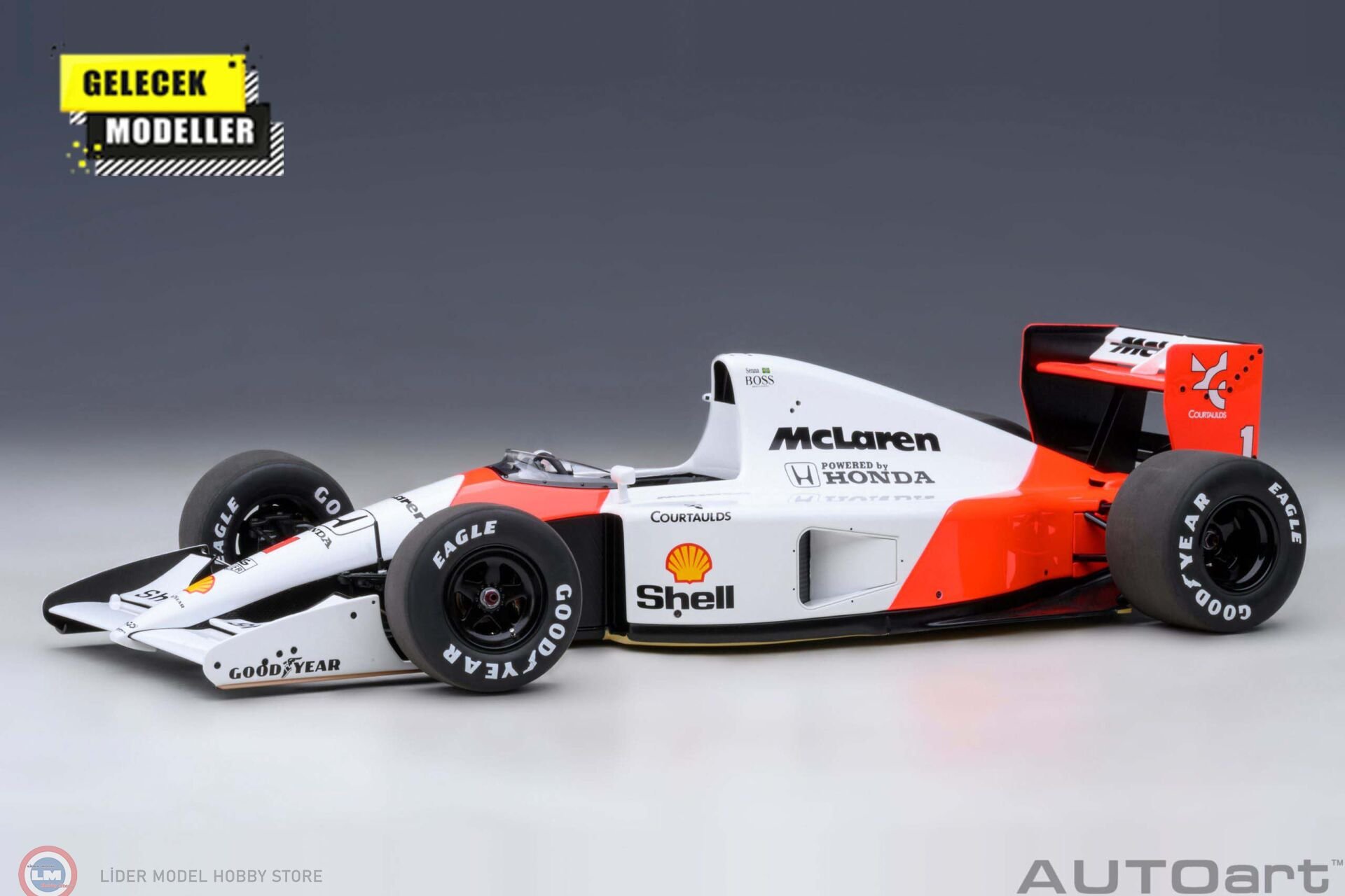 1:18 Autoart 1991 McLAREN HONDA MP46 Ayrton Senna  1 JAPANESE GP (with McLaren Logo)