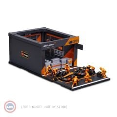 1:43 Burago McLaren Formula 1 MCL38 Diorama Garage Pit-Stop #81 2024 Oscar Piastri