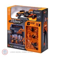 1:43 Burago McLaren Formula 1 MCL38 Diorama Garage Pit-Stop #81 2024 Oscar Piastri