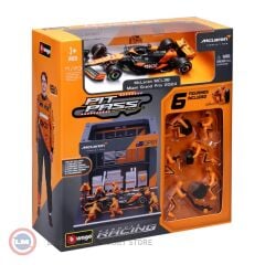 1:43 Burago McLaren Formula 1 MCL38 Diorama Garage Pit-Stop #81 2024 Oscar Piastri