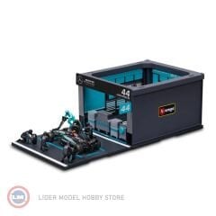 1:43 Burago Mercedes Benz F1 W14 EQ PERFORMANCE DIORAMA GARAGE PIT-STOP #44 SEASON LEWIS HAMILTON
