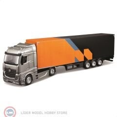 1:43 Burago Mercedes Benz ACTROS + TRAILER + Mclaren MCL 38 #4 LANDO NORRIS 2024