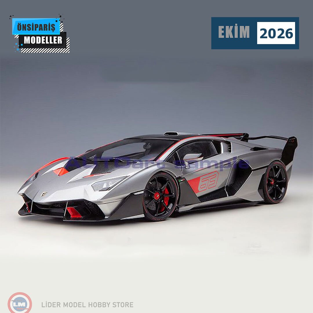 1:18 Autoart Lamborghini SC18 Alston Grigio Titans Red Accents