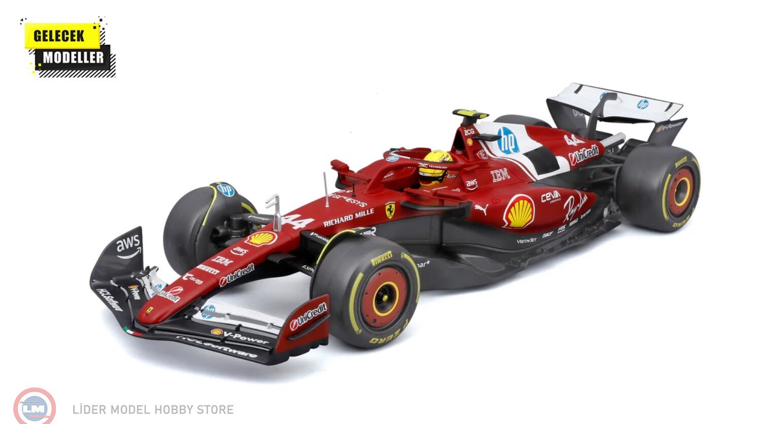 1:18 Burago Ferrari SF-25 #44 LEWIS HAMILTON 2025 Formula 1