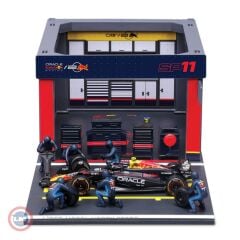 1:43 Burago Red Bull ''F1 RB19 DIORAMA GARAGE PIT-STOP #11 SEASON SERGIO PEREZ