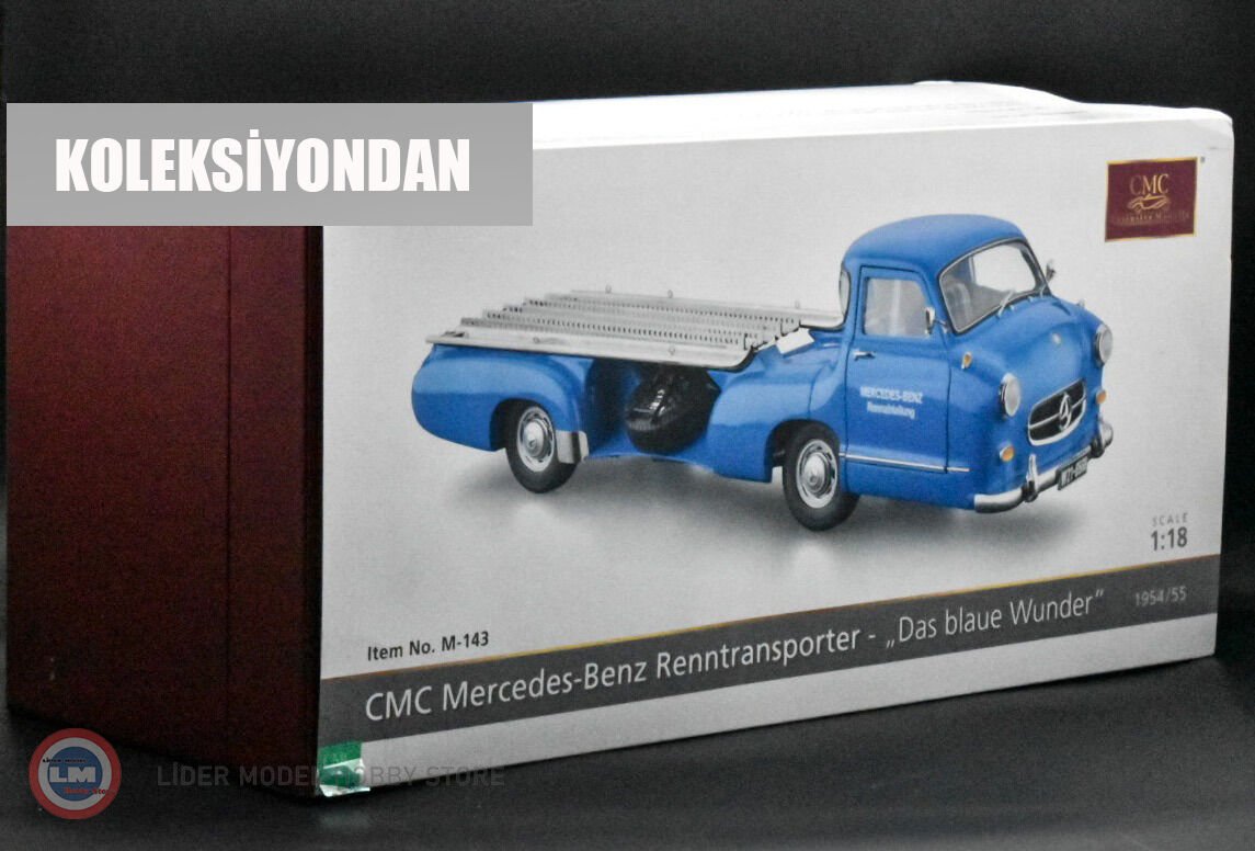 1:18 1955 Mercedes-Benz Racing Car Transporter, Le Mans '' The Blue Wonder''