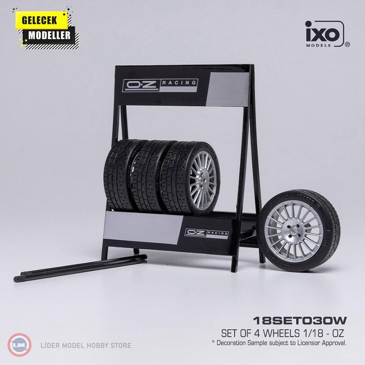 1:18 IXO OZ Racing, Standlı Jant Lastik Seti