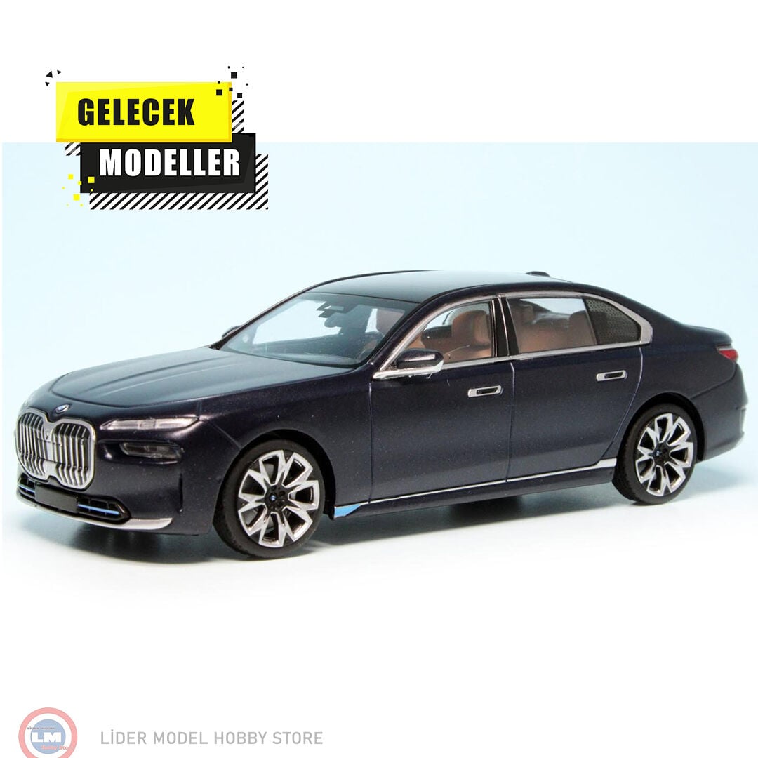 1:43 Minichamps 2023 BMW i7 - tansanitblau metallic