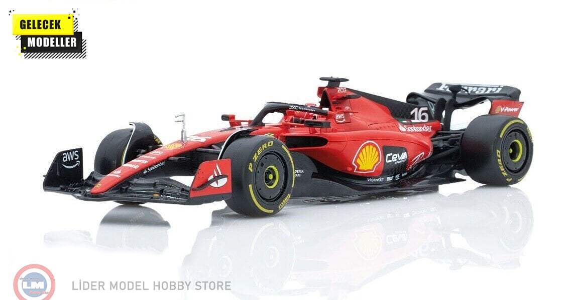 1:18 Burago  2023 Ferrari F1 #16 CHARLES LECLERC SEASON CAR Formula 1