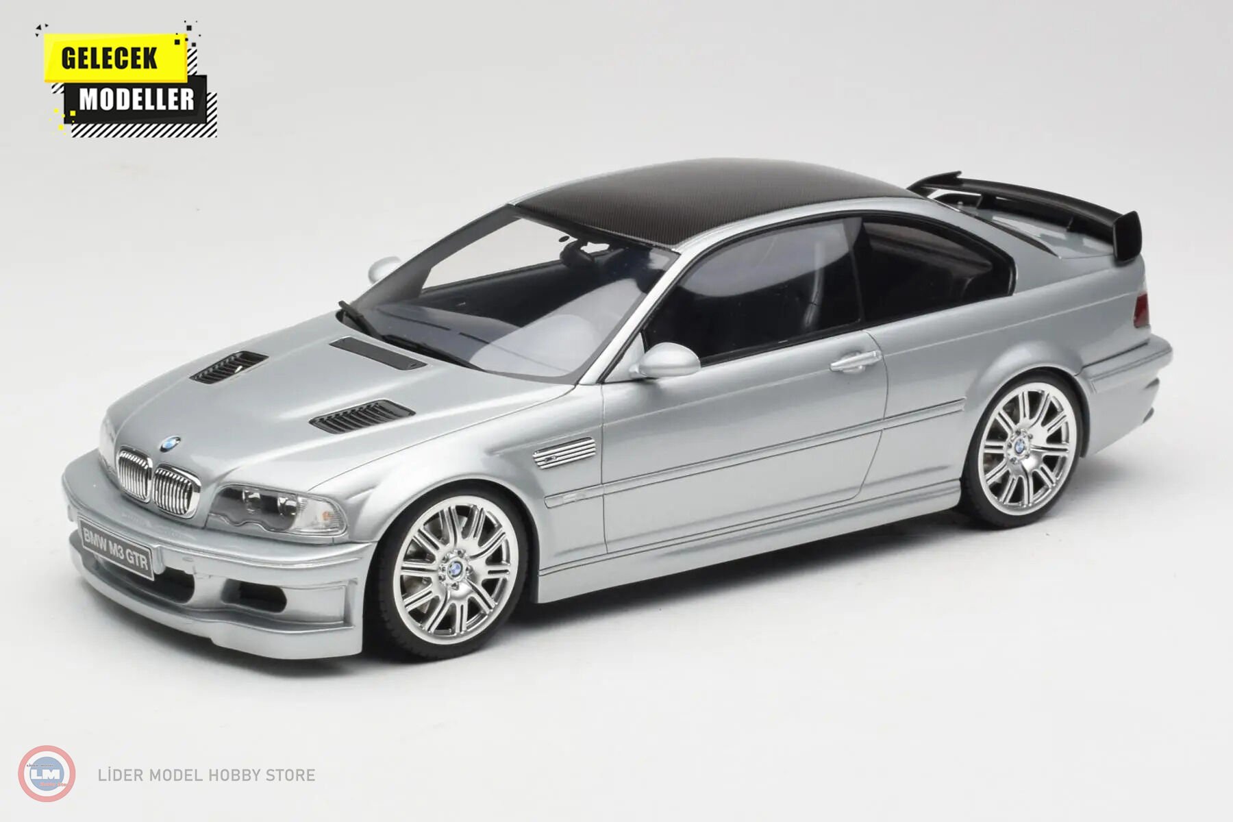 1:18 OTTO 2001 BMW E46 M3 GTR Street Titan Silver