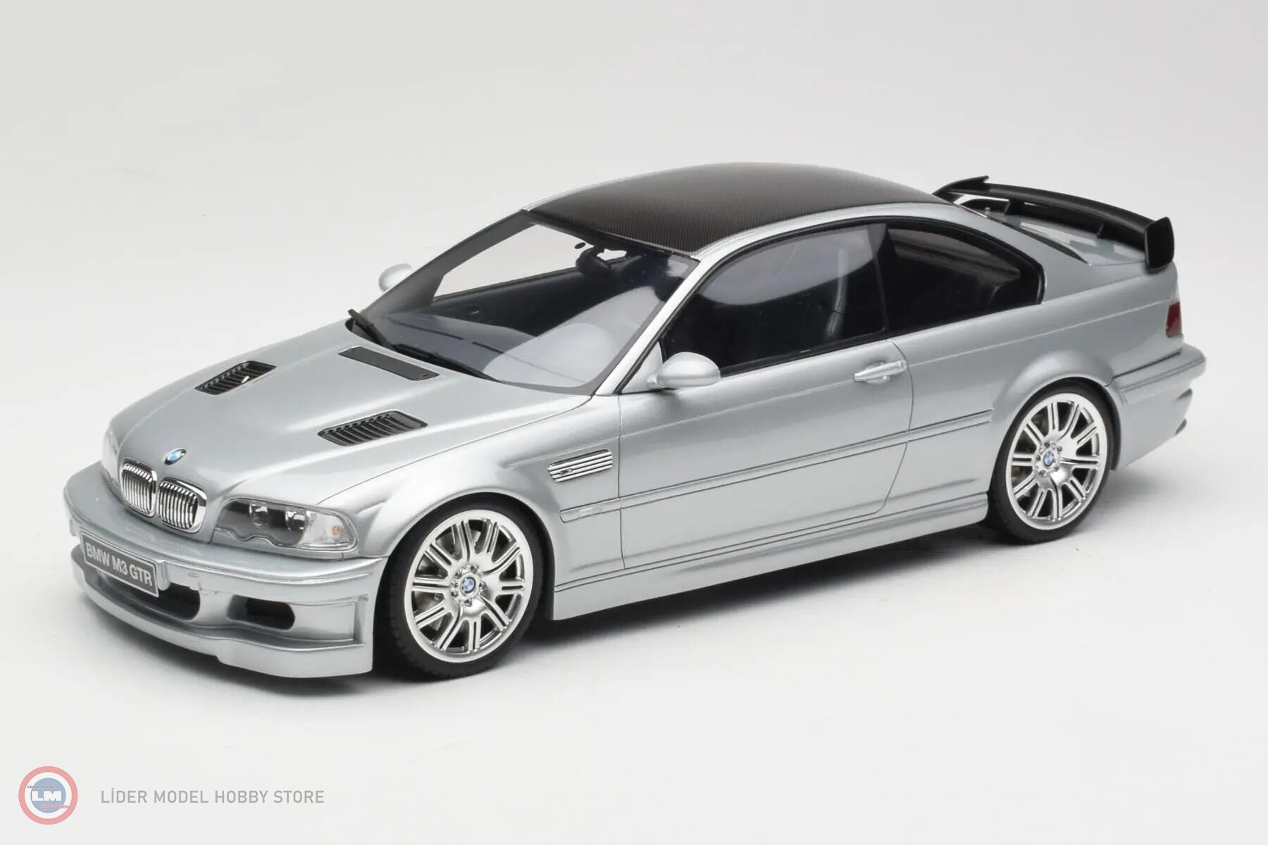 1:18 OTTO 2001 BMW E46 M3 GTR Street Titan Silver