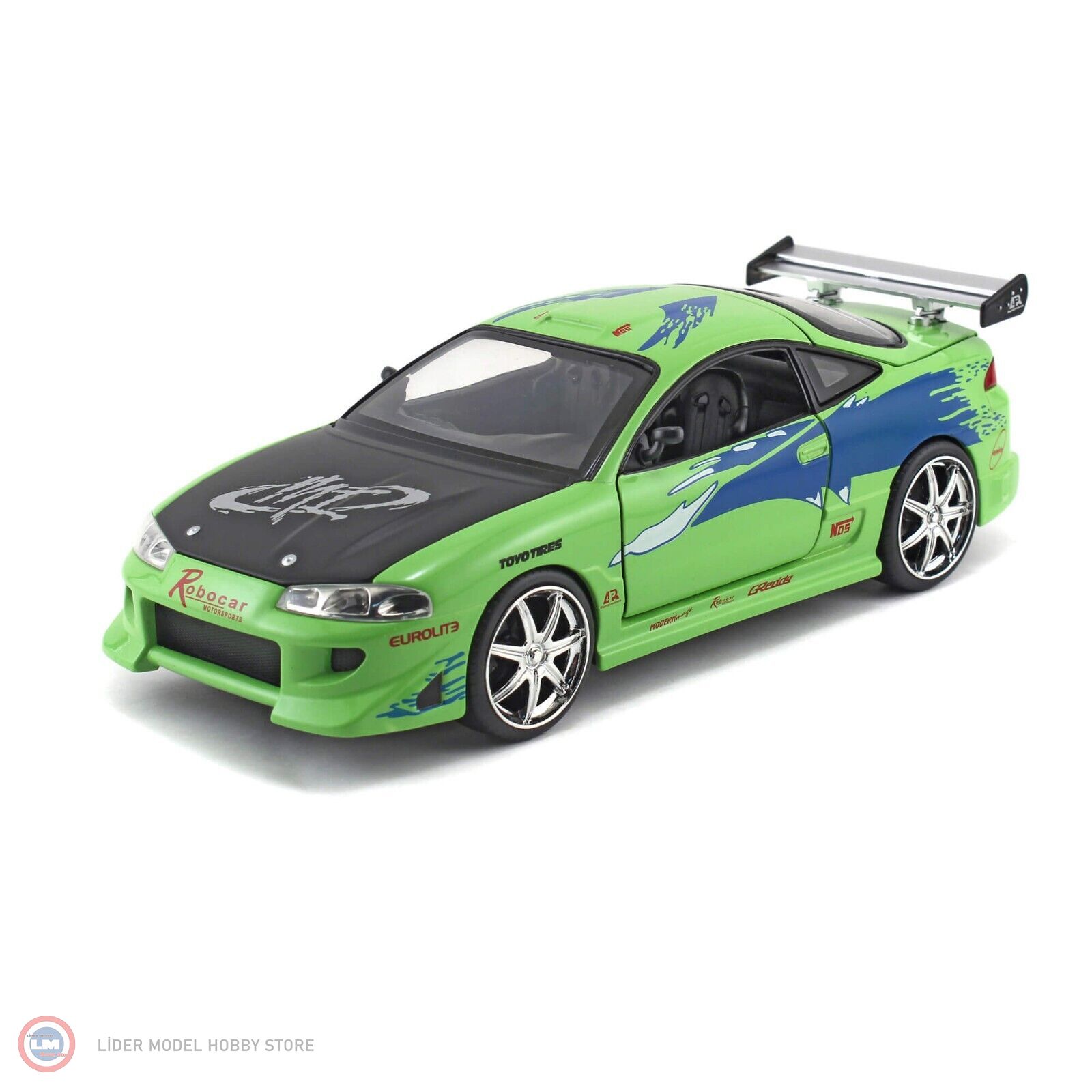 Jada - 1:24 1995 BRIAN'S Mitsubishi Eclipse Green The Fast