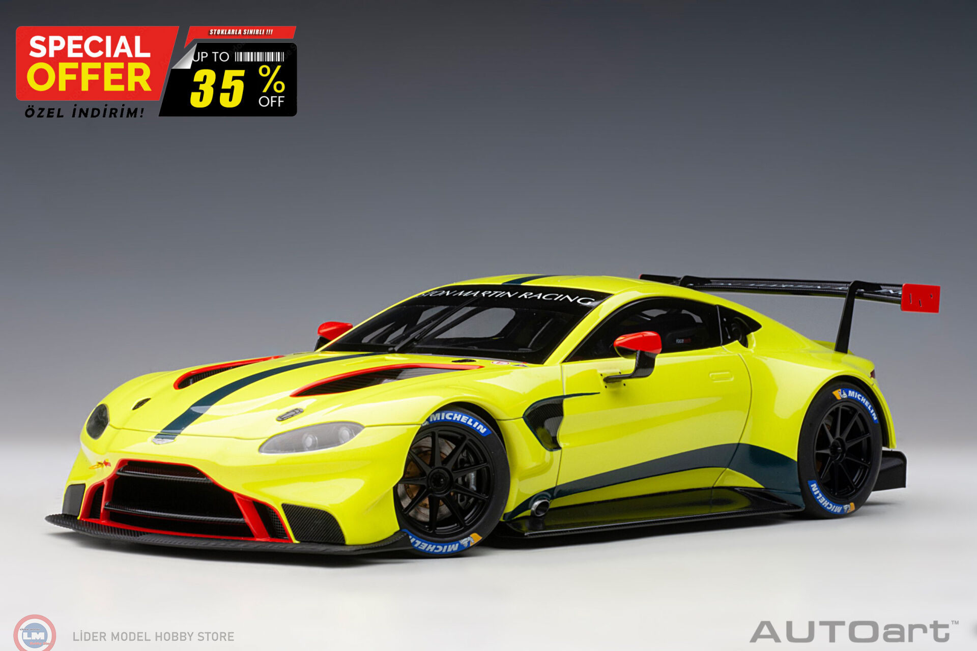 1:18 Autoart 2018 Aston Martin Vantage GTE LE MANS Pro Presentation Car