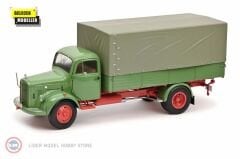 1:18 Schuco 1950 Mercedes Benz L3500 Flatbed truck with tarpaulin