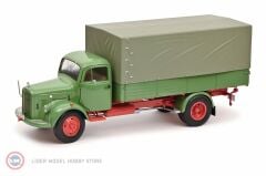 1:18 Schuco 1950 Mercedes Benz L3500 Flatbed truck with tarpaulin