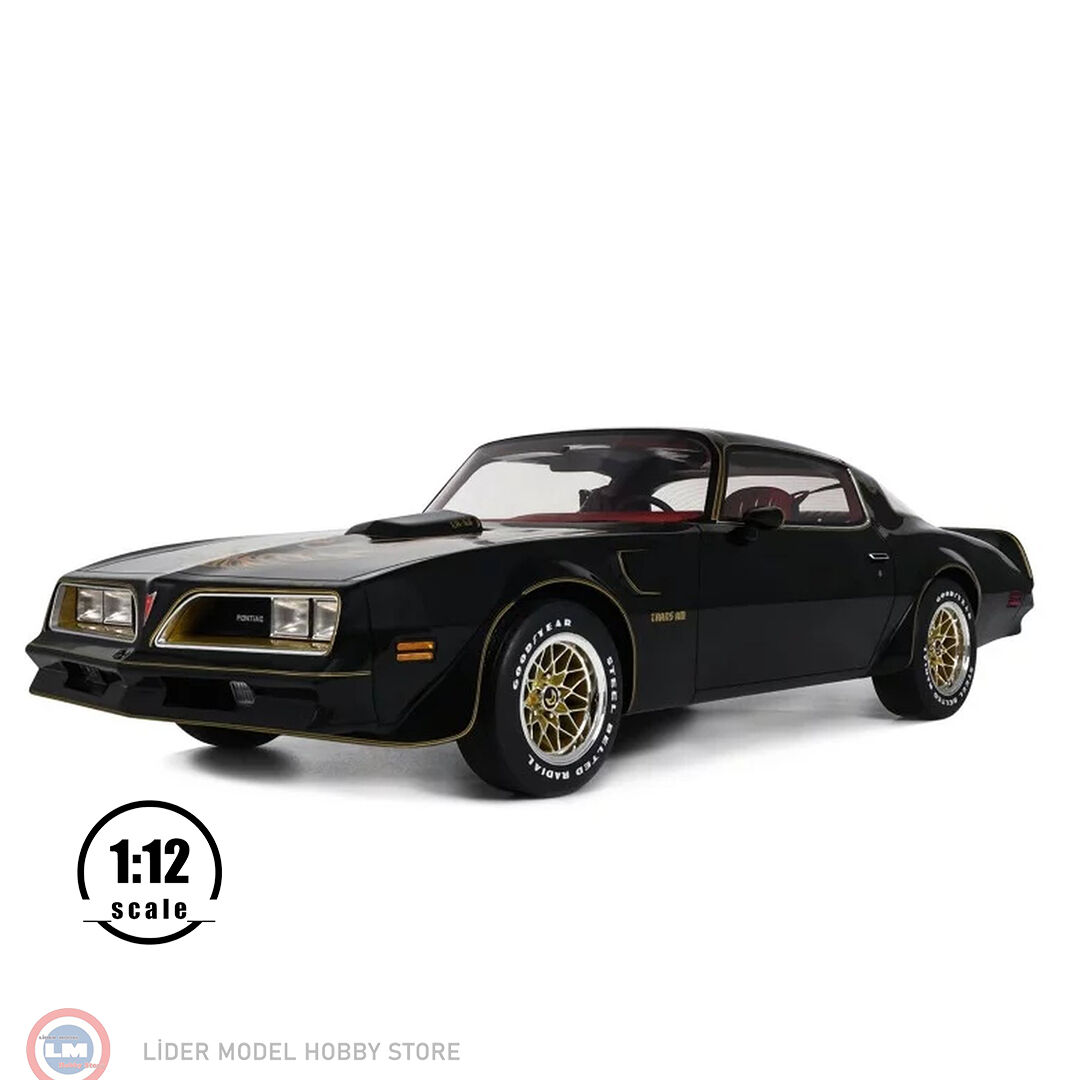 1:12 OTTO 1978 Pontiac Firebird Trans Am Starlight Black - Smokey and Bandit
