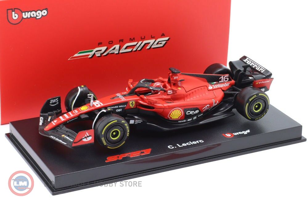 Burago - 1:43 2023 Ferrari F1 #16 CHARLES LECLERC SEASON CAR