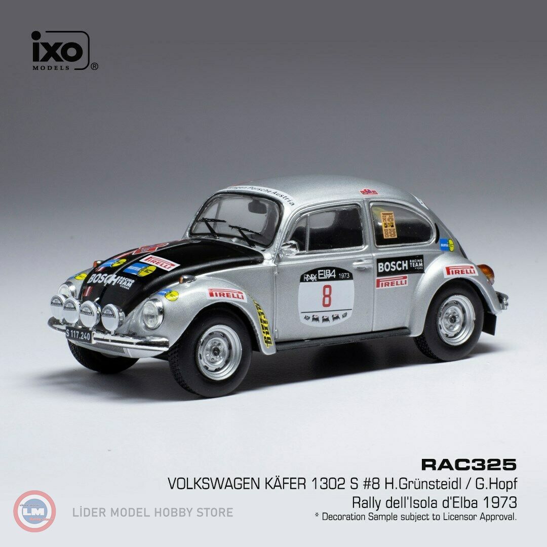 1:43 1973 Volkswagen Beetle Käfer 1302 S Rally dell'Isola d'Elba