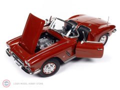 1:18 AutoWorld 1962 Chevy Corvette Convertible Hemmings Dark Red