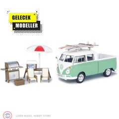 1:24 Motormax Volkswagen T1 TYPE 2 DOUBLE CAB PICK UP - SET