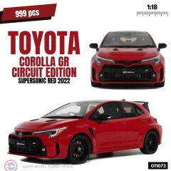 1:18 OTTO 2022 Toyota Corolla GR Circuit Edition Supersonic Red