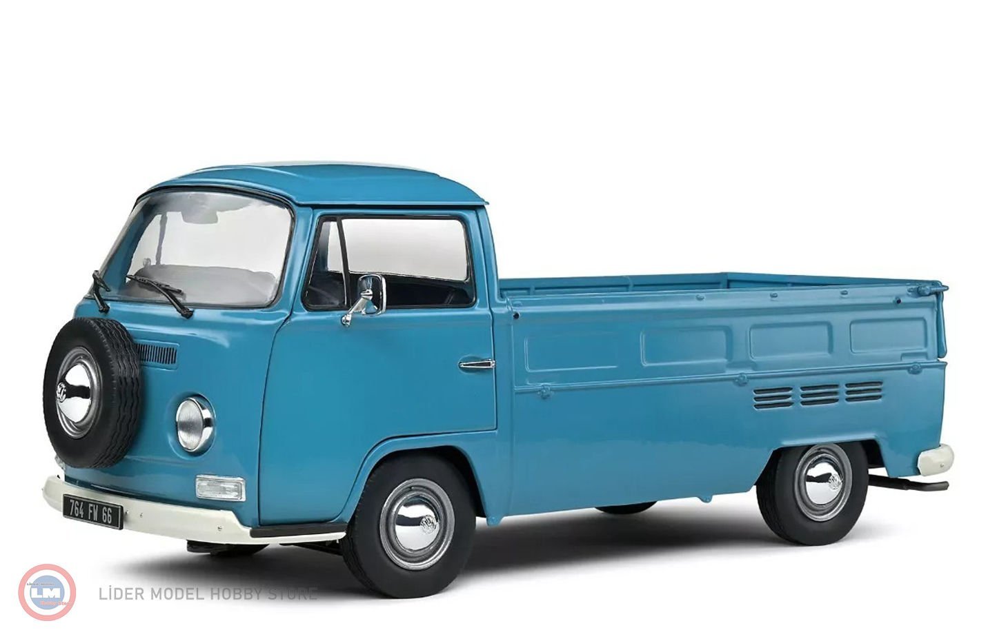 1:18 Solido 1968 Volkswagen T2 Pick Up Blue Petrol