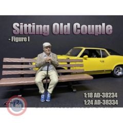 1:18 American Diorama 38234 Sitting Old Couple #I
