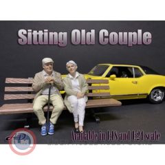 1:18 American Diorama 38235 Sitting Old Couple #II