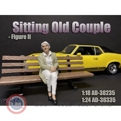 1:18 American Diorama 38235 Sitting Old Couple #II
