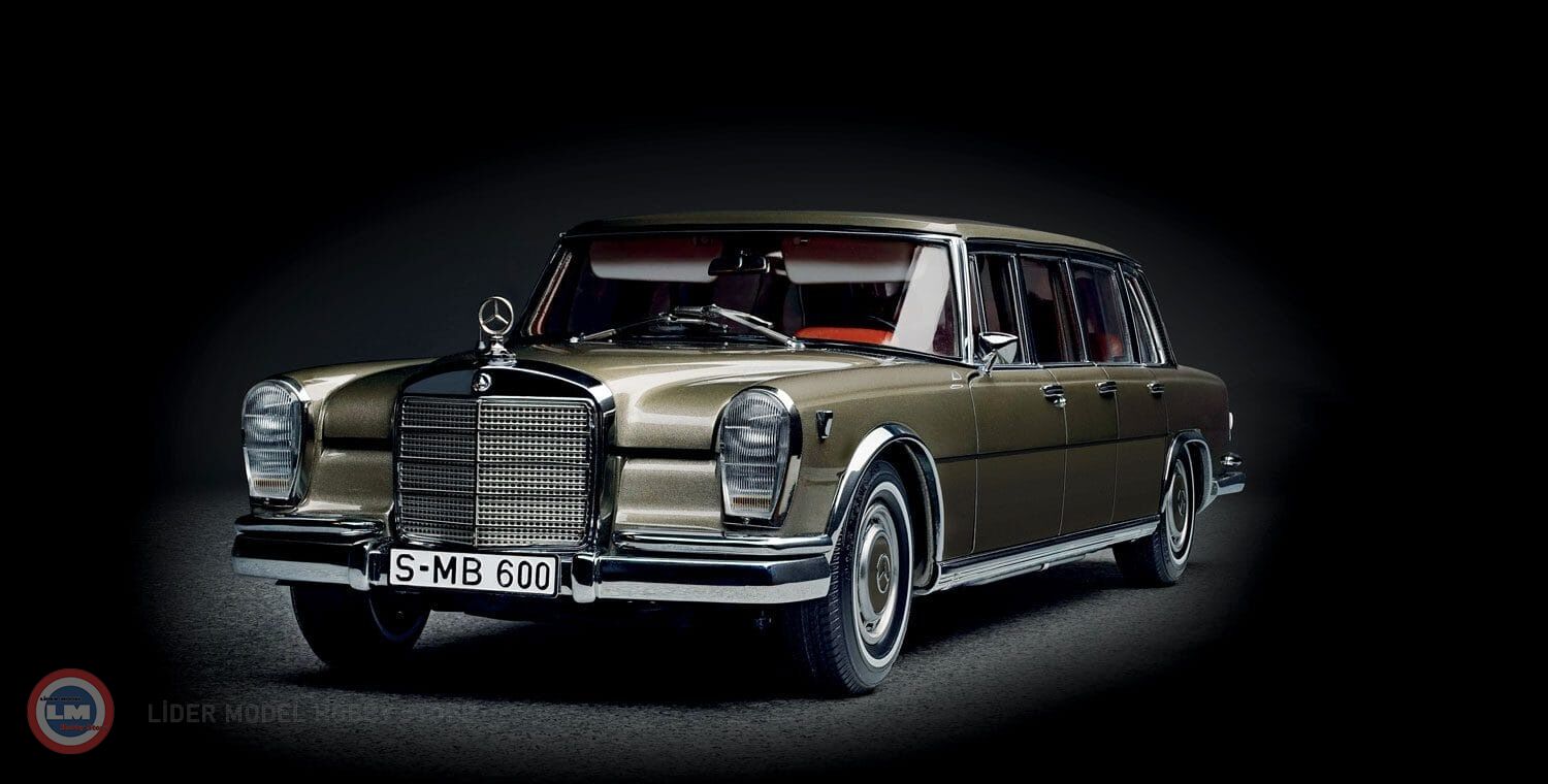 1:18 1963 Mercedes Benz S Class 600 Pullman W100 6 Doors Limousine with Sunroof