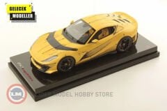 1:18 Ferrari 812 Competizione - Matt Yellow with Sketch Genuine Carbon Base