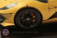 1:18 Ferrari 812 Competizione - Matt Yellow with Sketch Genuine Carbon Base