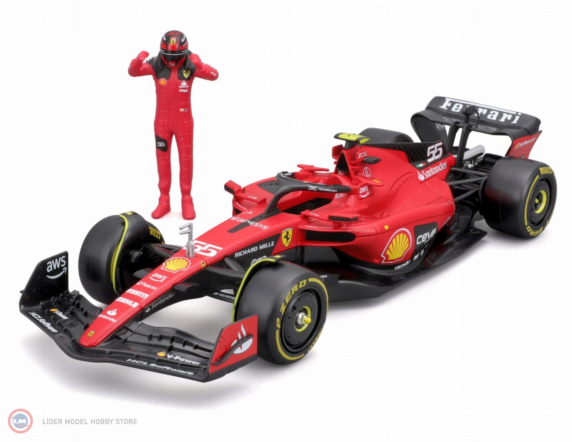 1:24 Burago FERRARI  F1 SF-23 (2023)  #55- CARLOS SAINZ Formula 1