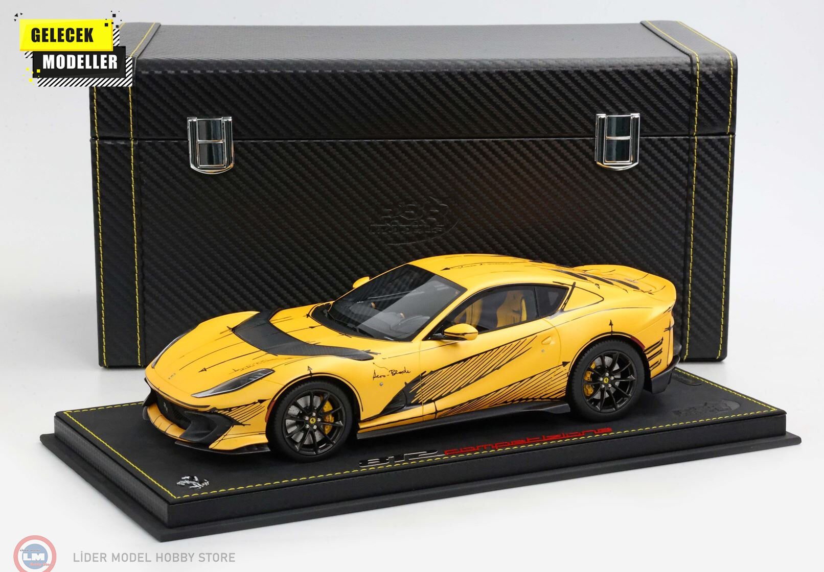 1:18 BBR Ferrari 812 Competizione Giallo tristrato