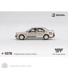 1:64 Mini GT Mercedes Benz 190E 2.3-16 #11 AYRTON SENNA W FIGURE RACE OF CHAMPIONS 1984