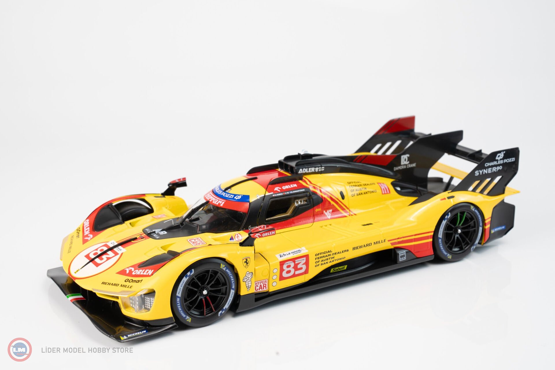 1:18 Burago Ferrari 499P #83 - Le Mans 2024 Driven by Kubica