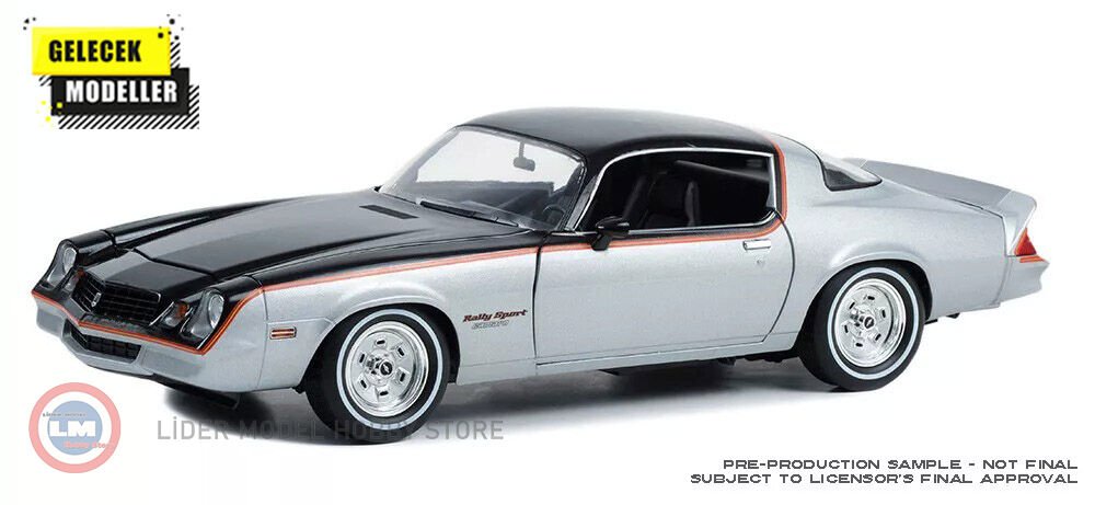 1:18 Greenlight  1979 Chevrolet Camaro Rally Sport - Silver and Black