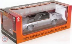 1:18 1979 Chevrolet Camaro Rally Sport - Silver and Black