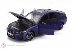 1:18 Minichamps 2022 BMW i4 G26 M50 Frozen Blue