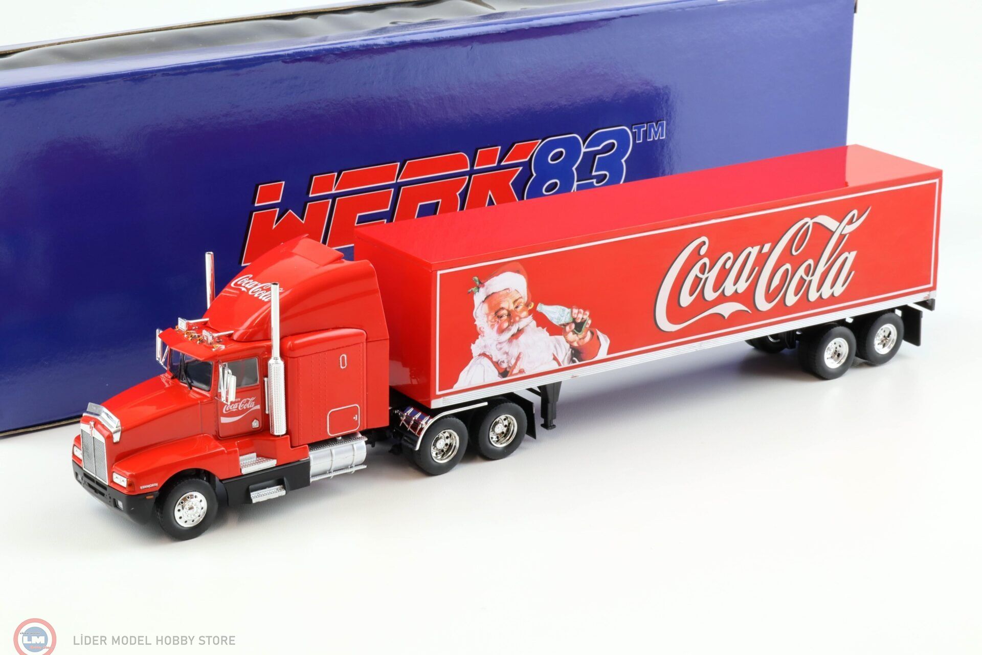 1:43 WERK83 1986 Kenworth T600 Semi trailer Truck Coca Cola
