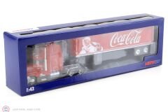 1:43 WERK83 1986 Kenworth T600 Semi trailer Truck Coca Cola