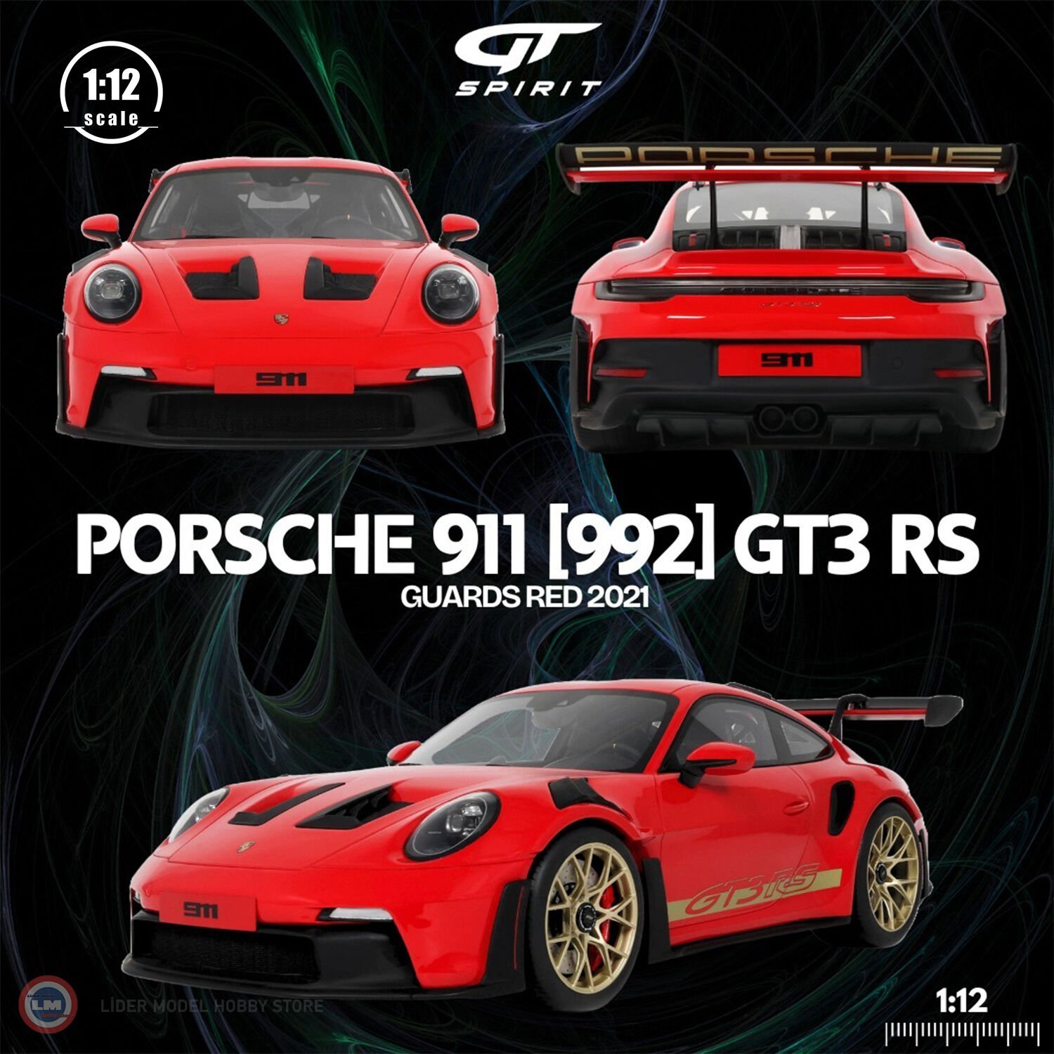 1:12 GT Spirit 2021 Porsche 911 992 GT3 RS Guards Red