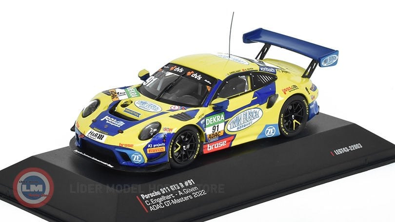 1:43 2022 Porsche 911 GT3 R #91 ADAC GT Masters 2022 Vizechampion Engelhart, Güven